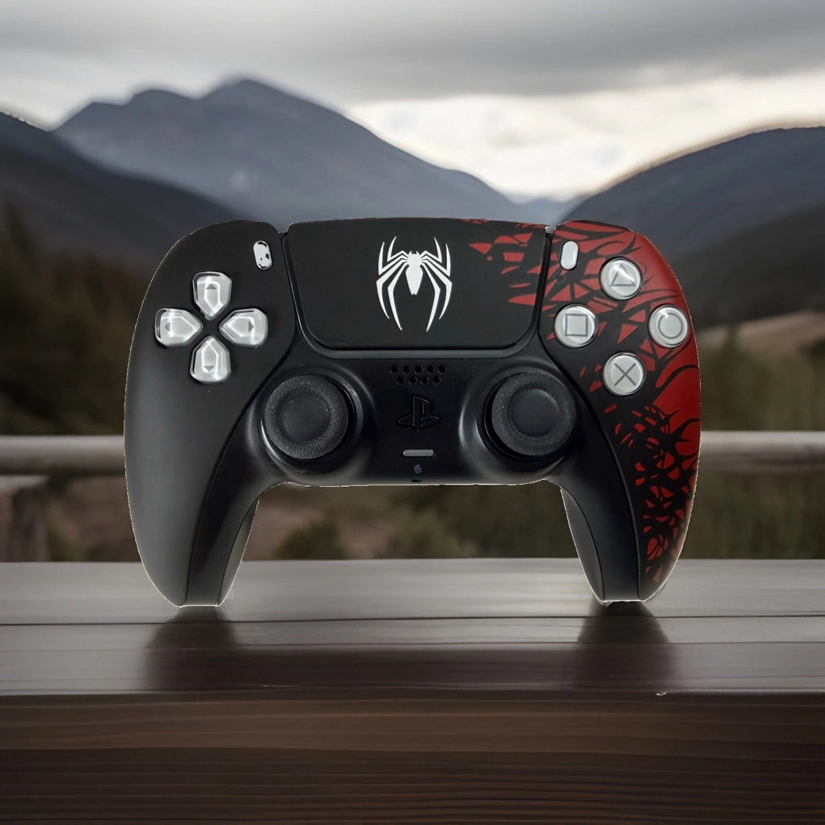 PS5 DualSense Controller mit TMR-Sticks Spider Motiv